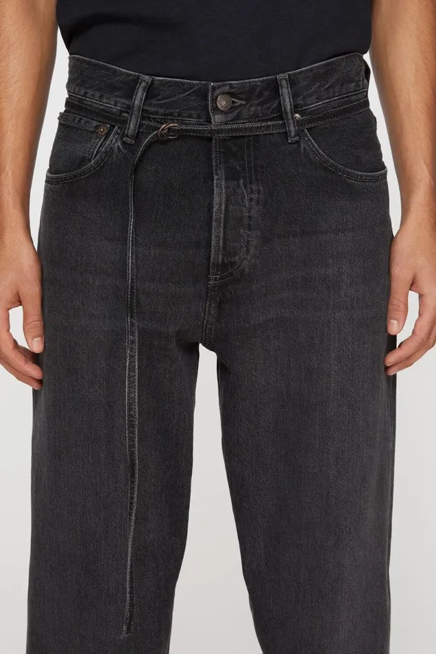 Acne Studios Loose Fit Jeans 8211 1991 Toj Black Man Jeans