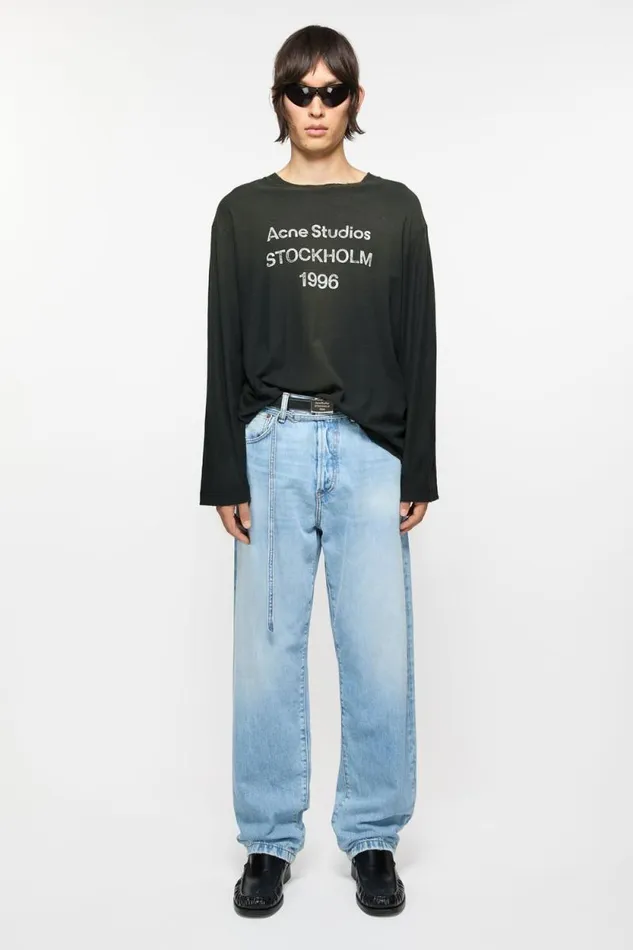 Acne Studios Loose Fit Jeans 8211 1991 Toj Light Blue Man Jeans