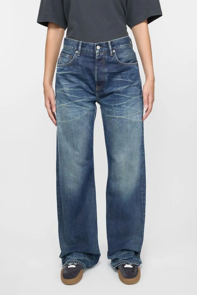 Acne Studios Loose Fit Jeans 8211 2021F Mid Blue Woman Jeans
