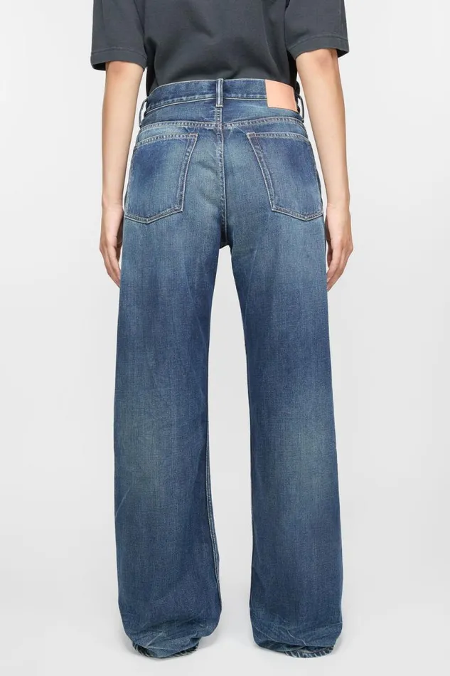 Acne Studios Loose Fit Jeans 8211 2021F Mid Blue Woman Jeans