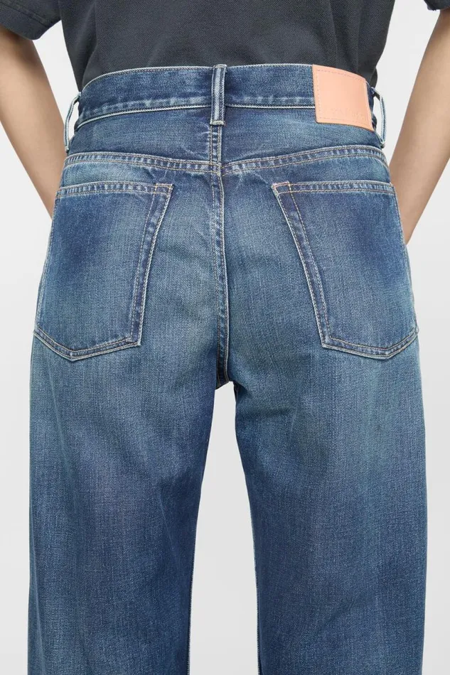 Acne Studios Loose Fit Jeans 8211 2021F Mid Blue Woman Jeans