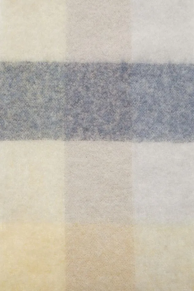 Acne Studios Mohair Checked Scarf Vanillabeigelavender Woman Scarves