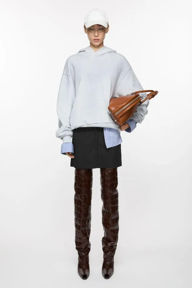 Acne Studios Pinstripe Skirt Black Woman Skirts