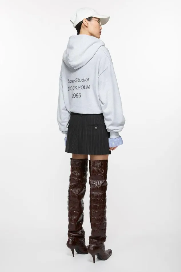 Acne Studios Pinstripe Skirt Black Woman Skirts