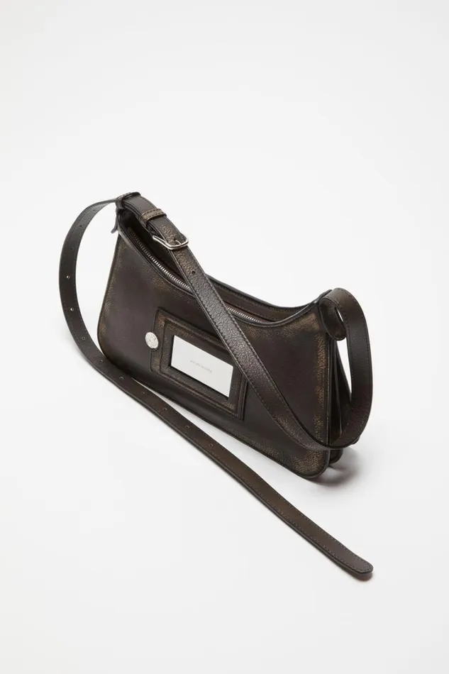 Acne Studios Platt Mini Shoulder Bag Dark Brownbeige Man Bags