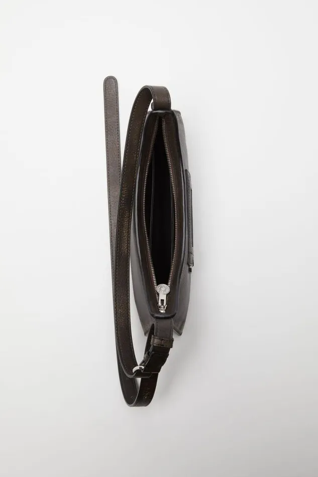 Acne Studios Platt Mini Shoulder Bag Dark Brownbeige Man Bags