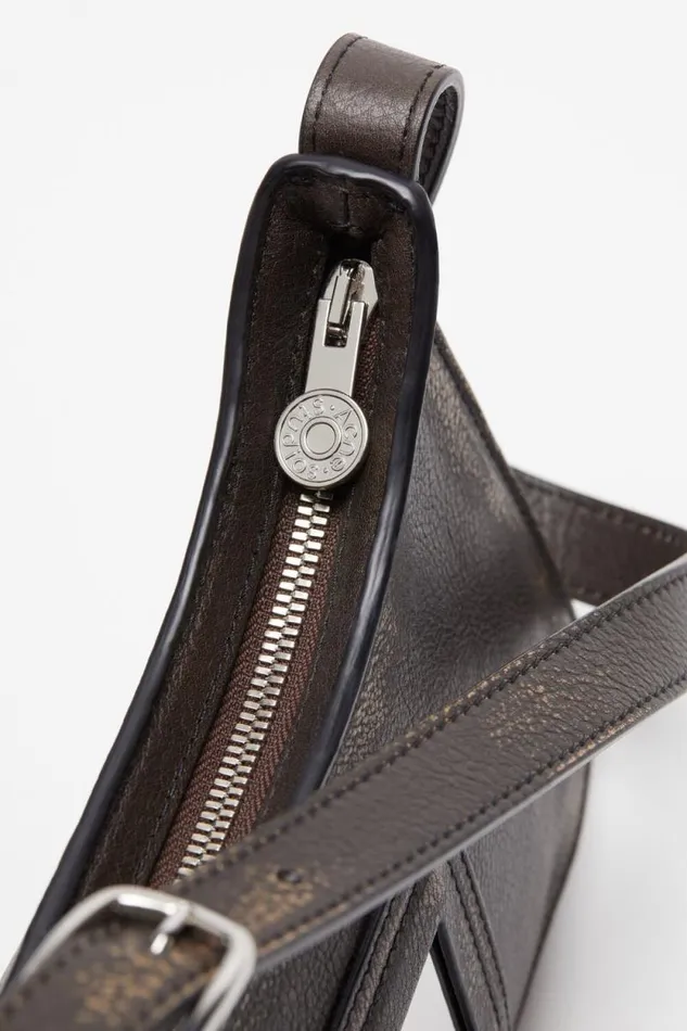 Acne Studios Platt Mini Shoulder Bag Dark Brownbeige Man Bags