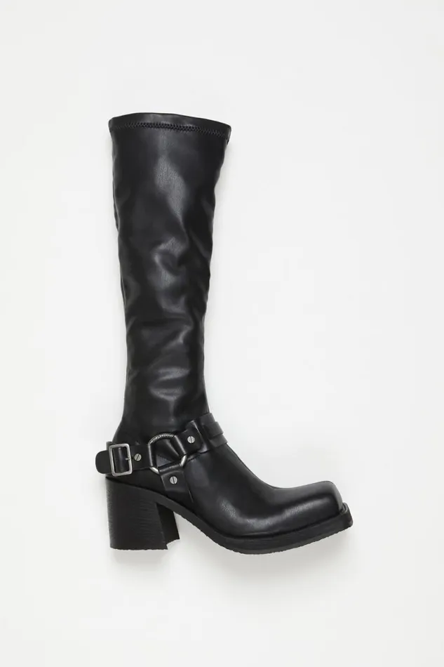 Acne Studios Pullon Buckle Boots Black Woman Shoes