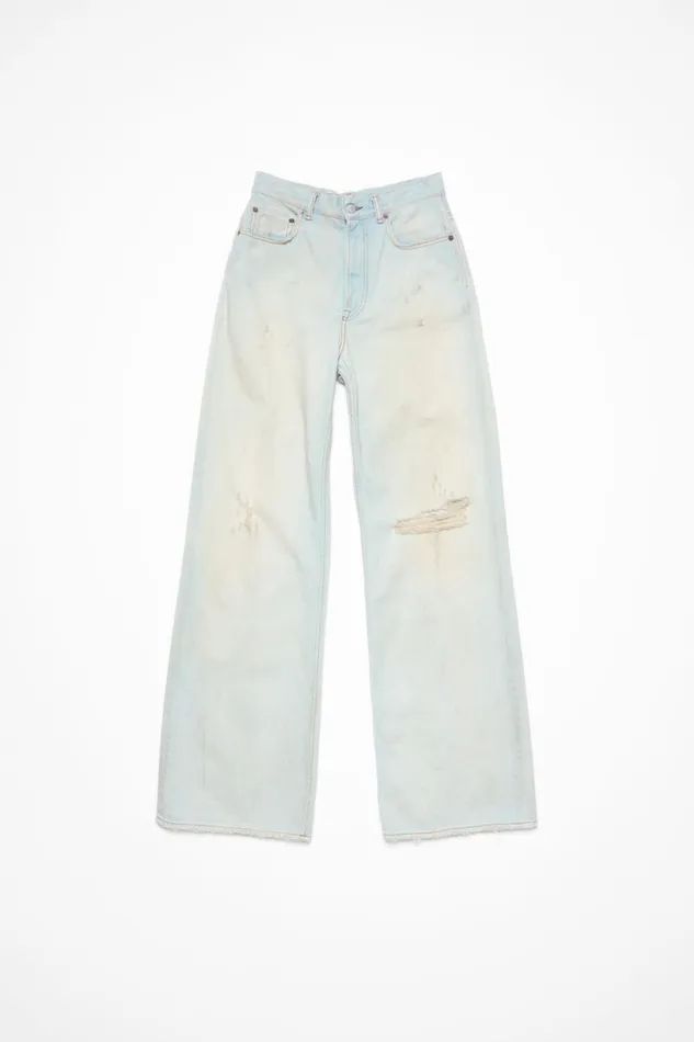 Acne Studios Relaxed Fit Jeans 8211 2022 Light Bluewhite Woman Jeans
