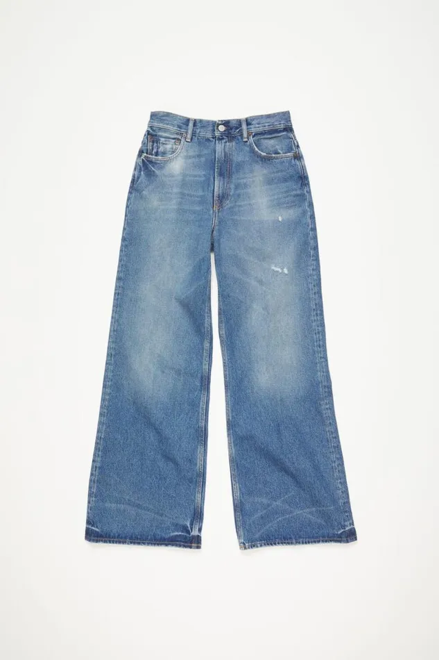 Acne Studios Relaxed Fit Jeans 8211 2022F Mid Blue Woman Jeans
