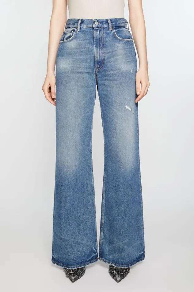 Acne Studios Relaxed Fit Jeans 8211 2022F Mid Blue Woman Jeans