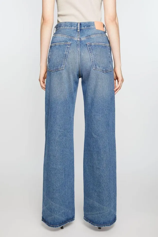 Acne Studios Relaxed Fit Jeans 8211 2022F Mid Blue Woman Jeans