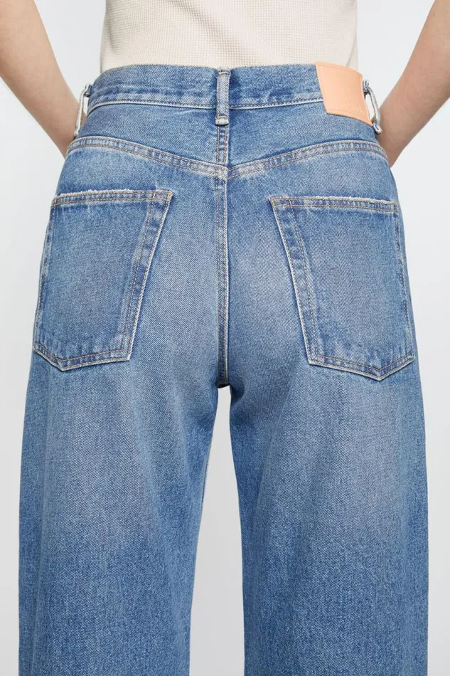 Acne Studios Relaxed Fit Jeans 8211 2022F Mid Blue Woman Jeans