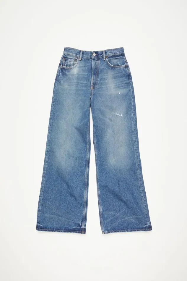 Acne Studios Relaxed Fit Jeans 8211 2022F Mid Blue Woman Jeans