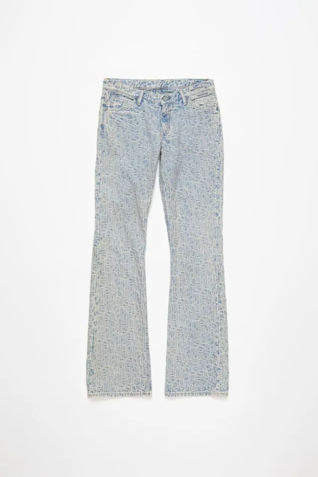 Acne Studios Slim Fit Jeans 8211 2005 Monogram Bluebeige Woman Jeans
