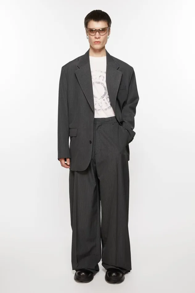 Acne Studios Tailored Trousers Anthracite Grey Man Trousers