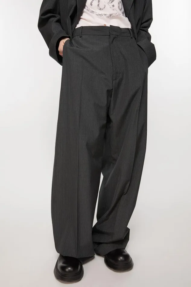 Acne Studios Tailored Trousers Anthracite Grey Man Trousers