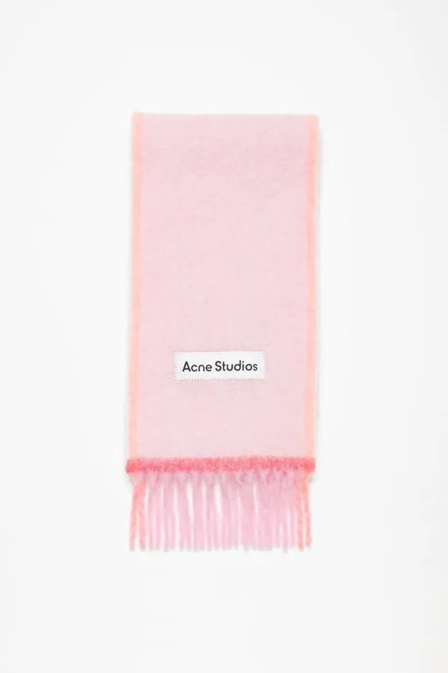 Acne Studios Wool Mohair Scarf 8211 Narrow Pink Man Scarves