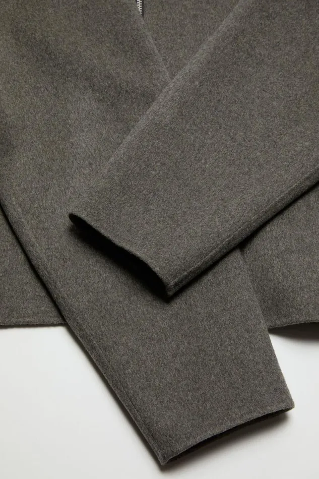 Acne Studios Wool Zipper Jacket Graphite Grey Man Outerwear