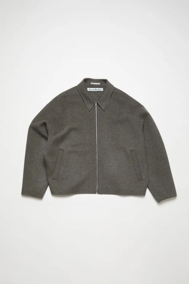 Acne Studios Wool Zipper Jacket Graphite Grey Man Outerwear