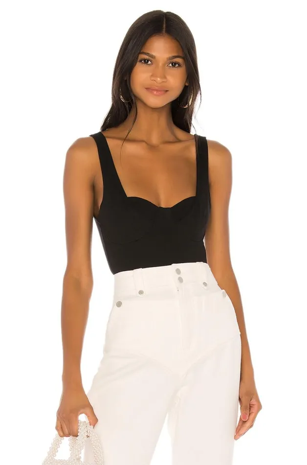 Aiden Bodysuit Black Women Lovers and Friends Tops