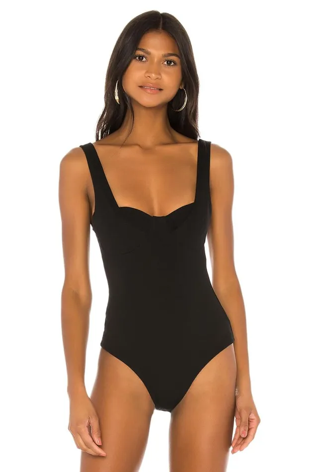 Aiden Bodysuit Black Women Lovers and Friends Tops
