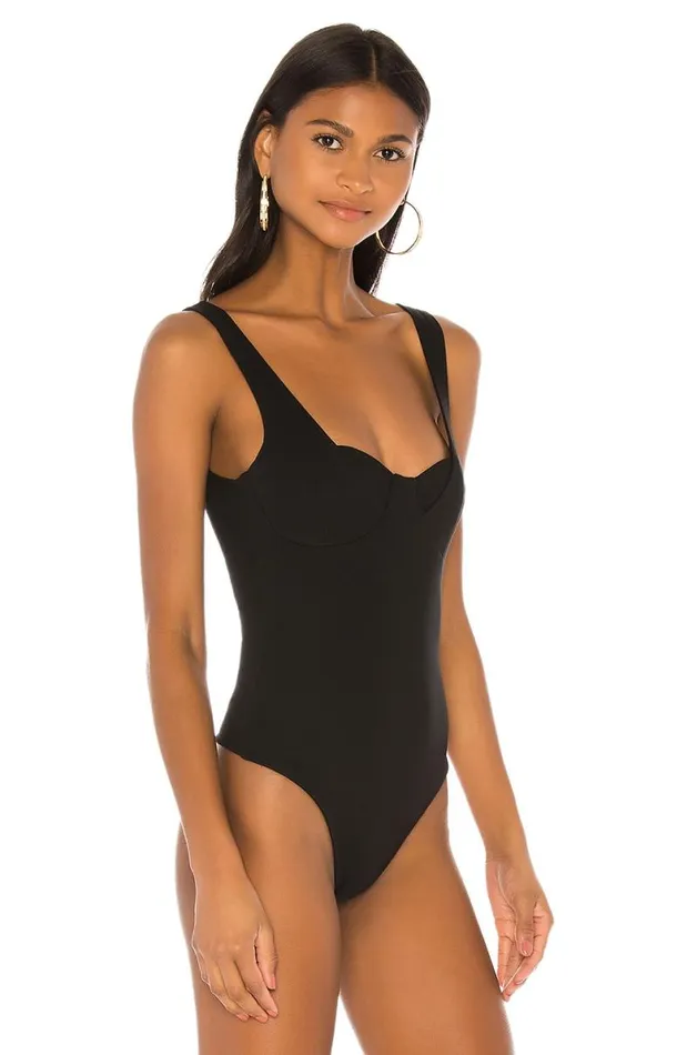 Aiden Bodysuit Black Women Lovers and Friends Tops