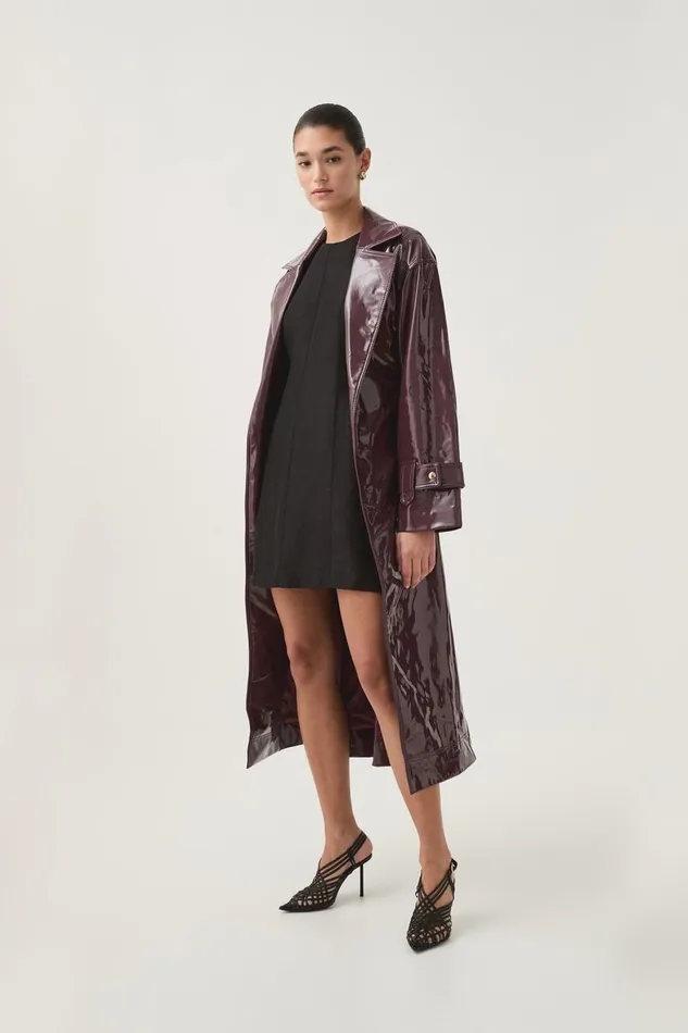 Aje Blazers Jackets and Coats Verve Trench Coat Mulberry 8211 Women