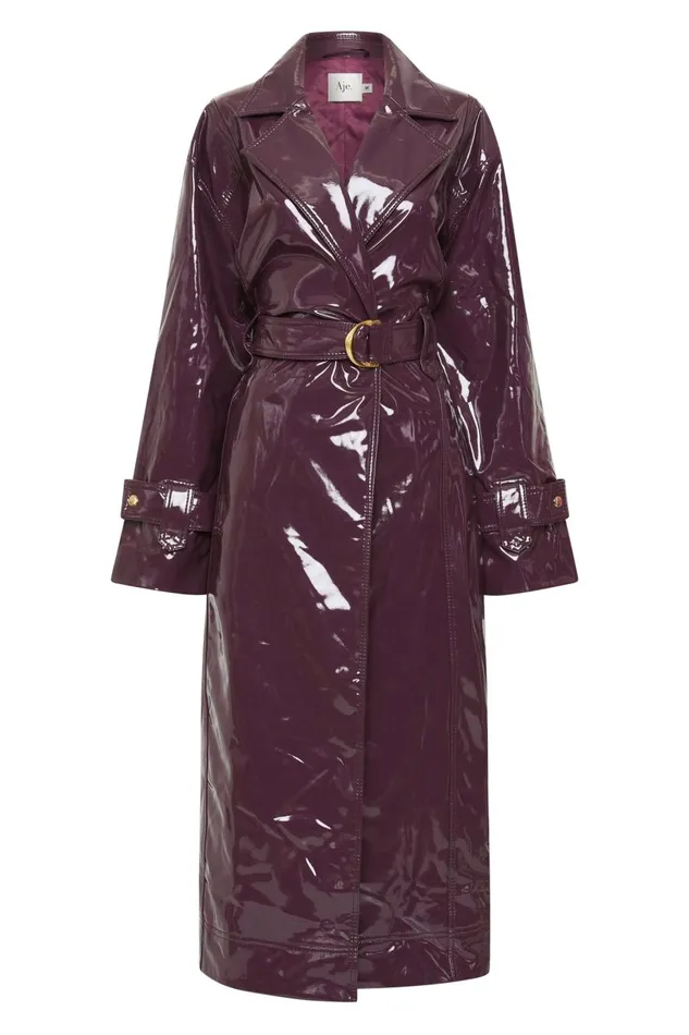 Aje Blazers Jackets and Coats Verve Trench Coat Mulberry 8211 Women