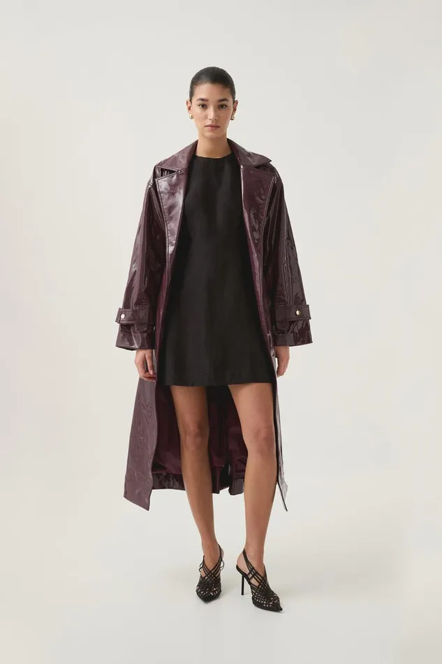 Aje Blazers Jackets and Coats Verve Trench Coat Mulberry 8211 Women