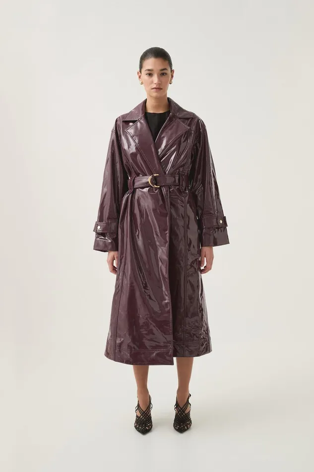 Aje Blazers Jackets and Coats Verve Trench Coat Mulberry 8211 Women