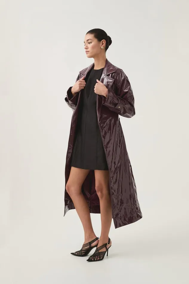 Aje Blazers Jackets and Coats Verve Trench Coat Mulberry 8211 Women