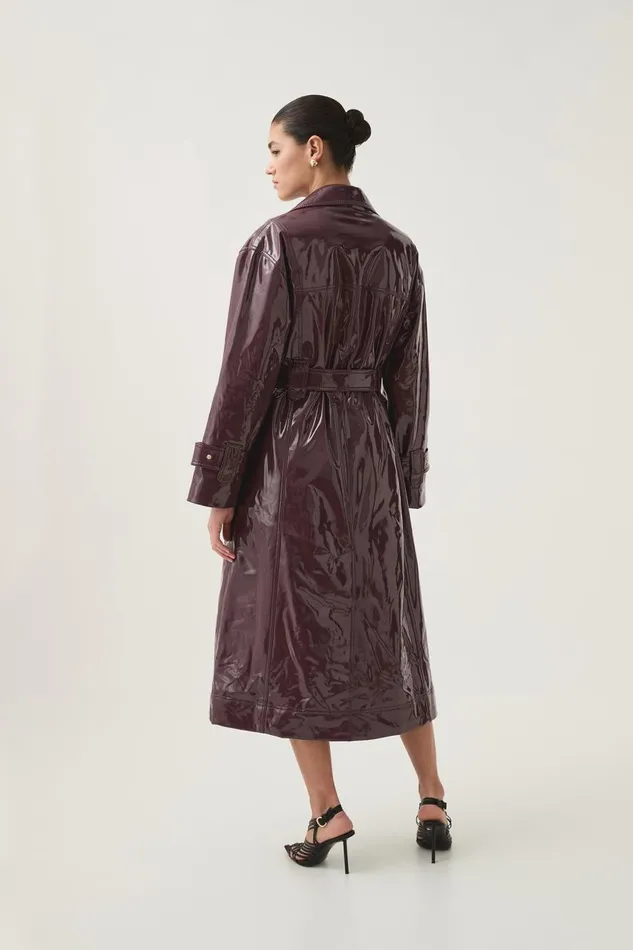 Aje Blazers Jackets and Coats Verve Trench Coat Mulberry 8211 Women