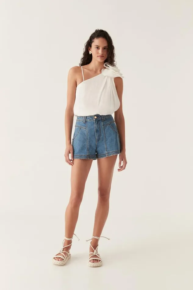 Aje Denim Belmond Denim Short 90039s Wash 8211 Women
