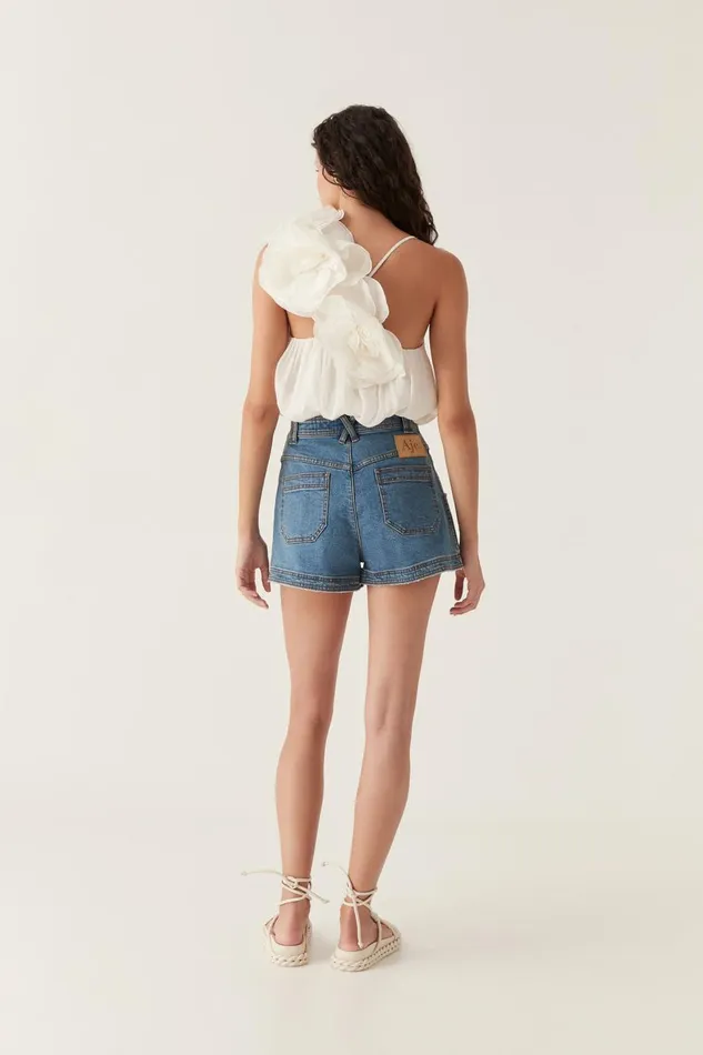 Aje Denim Belmond Denim Short 90039s Wash 8211 Women