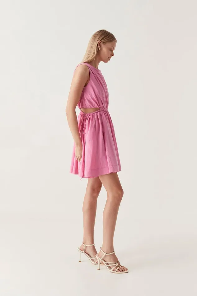 Aje Dresses Abbey Twisted Mini Dress Cerise Pink 8211 Women Aje Dresses Abbey Twisted Mini Dress Cerise Pink 8211 Women