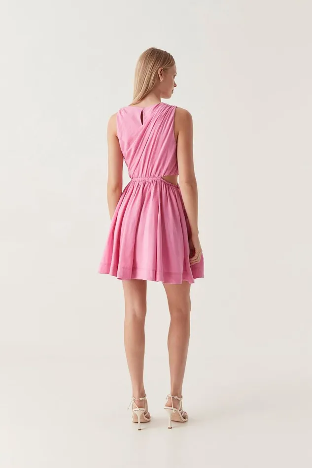 Aje Dresses Abbey Twisted Mini Dress Cerise Pink 8211 Women Aje Dresses Abbey Twisted Mini Dress Cerise Pink 8211 Women