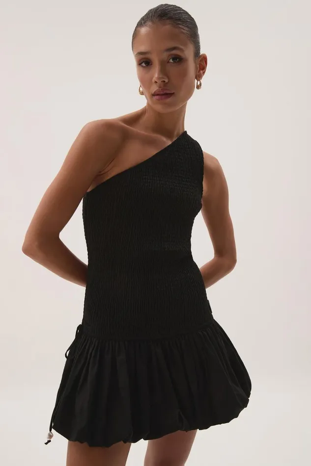 Aje Dresses Airlie One Shoulder Mini Dress Black 8211 Women Aje Dresses Airlie One Shoulder Mini Dress Black 8211 Women
