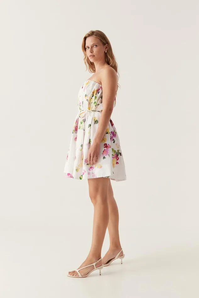 Aje Dresses Ayla Strapless Mini Dress Scattered Floral 8211 Women Aje Dresses Ayla Strapless Mini Dress Scattered Floral 8211 Women