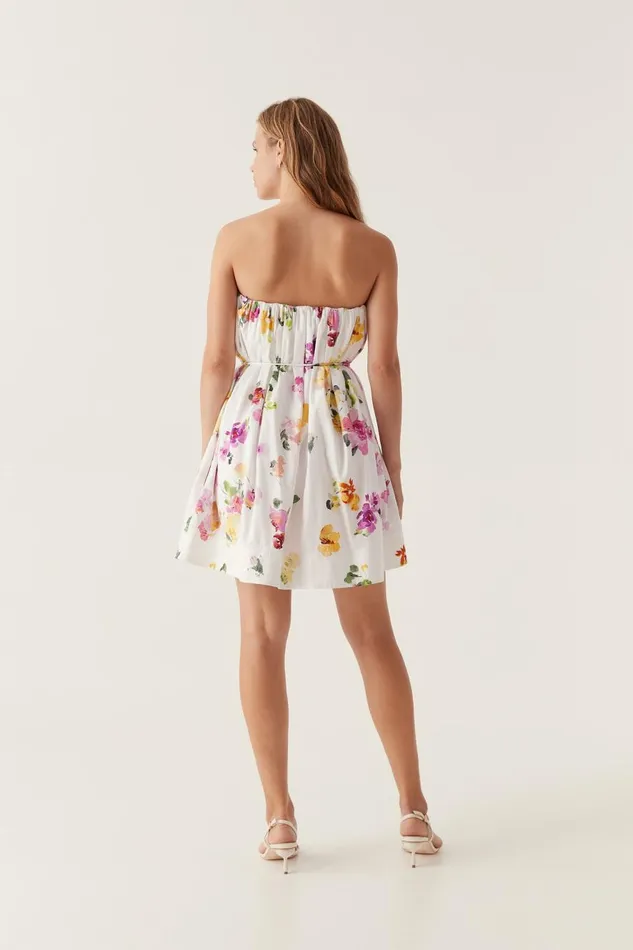 Aje Dresses Ayla Strapless Mini Dress Scattered Floral 8211 Women Aje Dresses Ayla Strapless Mini Dress Scattered Floral 8211 Women