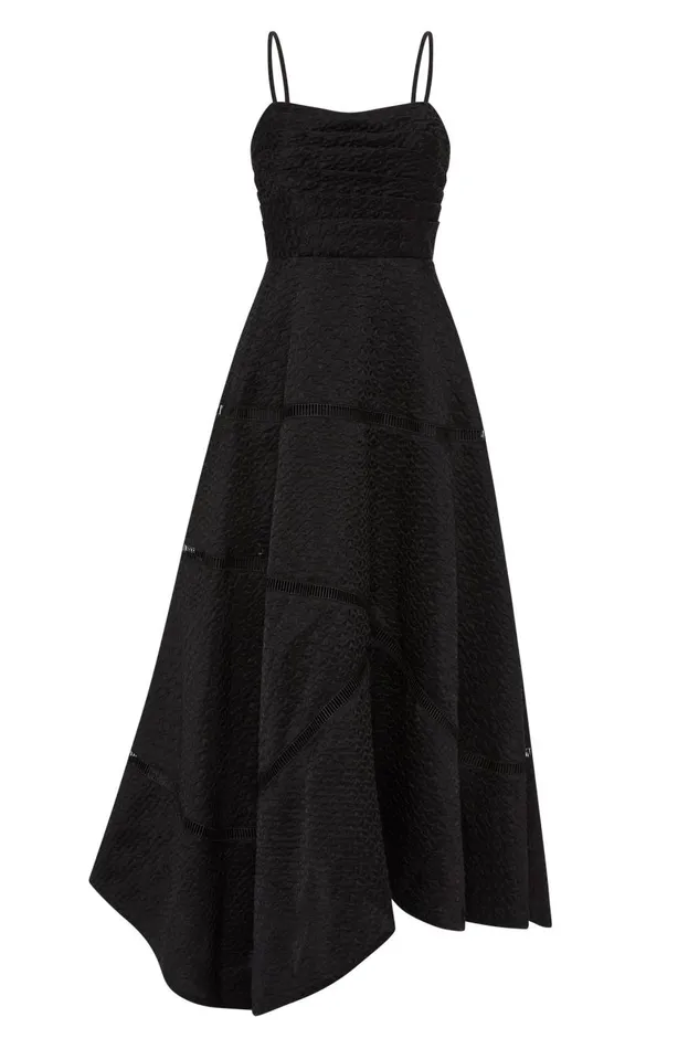 Aje Dresses Cinque Jacquard Maxi Dress Black 8211 Women Aje Dresses Cinque Jacquard Maxi Dress Black 8211 Women
