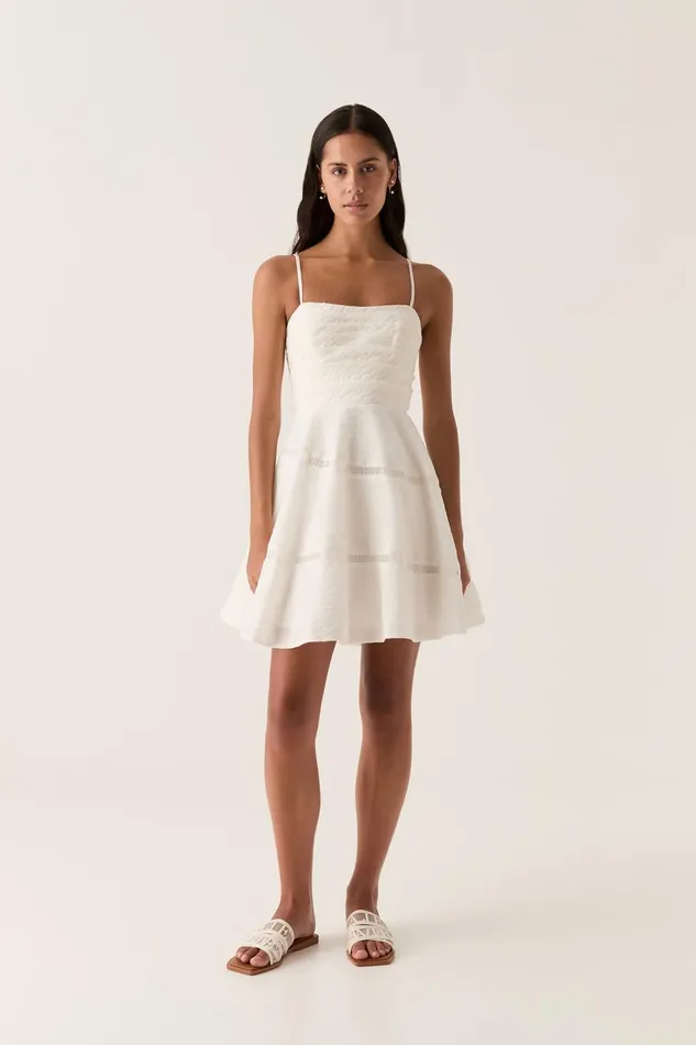 Aje Dresses Cinque Jacquard Mini Dress Ivory 8211 Women
