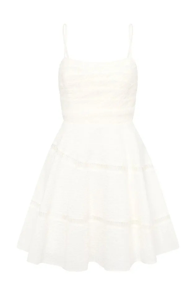 Aje Dresses Cinque Jacquard Mini Dress Ivory 8211 Women Aje Dresses Cinque Jacquard Mini Dress Ivory 8211 Women