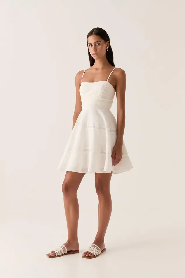 Aje Dresses Cinque Jacquard Mini Dress Ivory 8211 Women Aje Dresses Cinque Jacquard Mini Dress Ivory 8211 Women