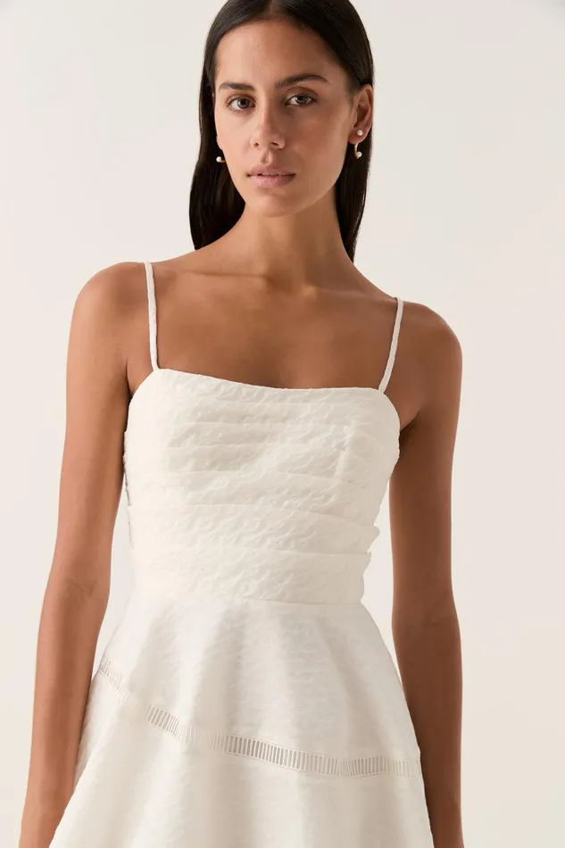 Aje Dresses Cinque Jacquard Mini Dress Ivory 8211 Women Aje Dresses Cinque Jacquard Mini Dress Ivory 8211 Women