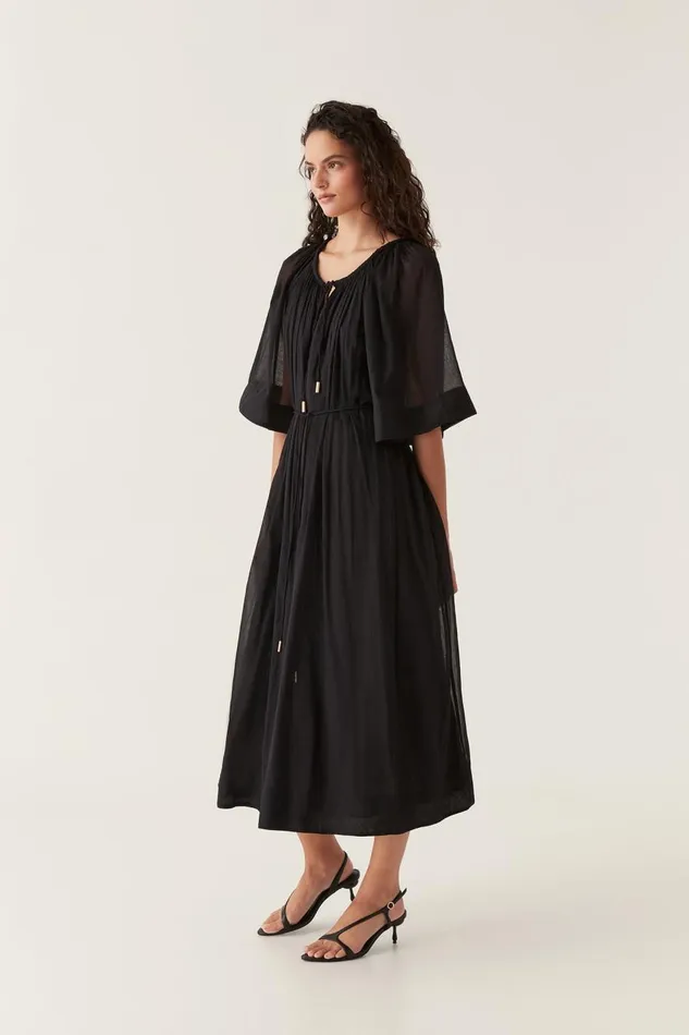 Aje Dresses Damia Smock Midi Dress Black 8211 Women Aje Dresses Damia Smock Midi Dress Black 8211 Women
