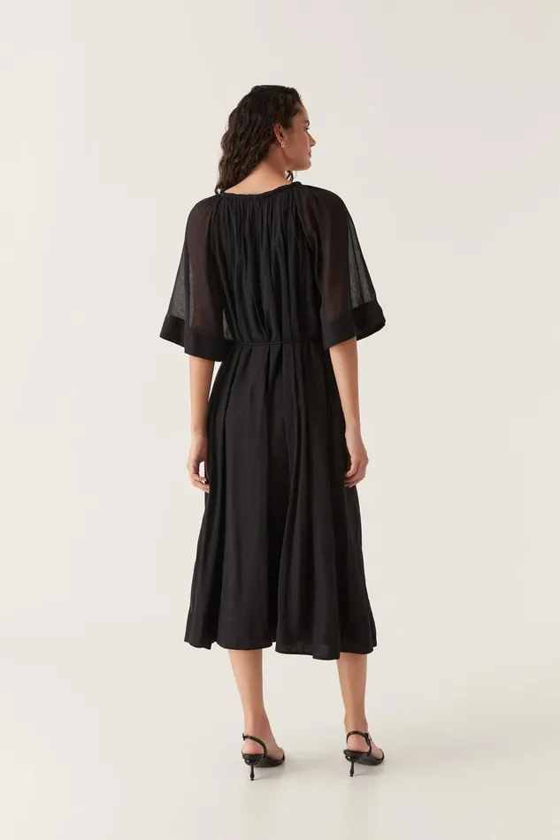 Aje Dresses Damia Smock Midi Dress Black 8211 Women Aje Dresses Damia Smock Midi Dress Black 8211 Women