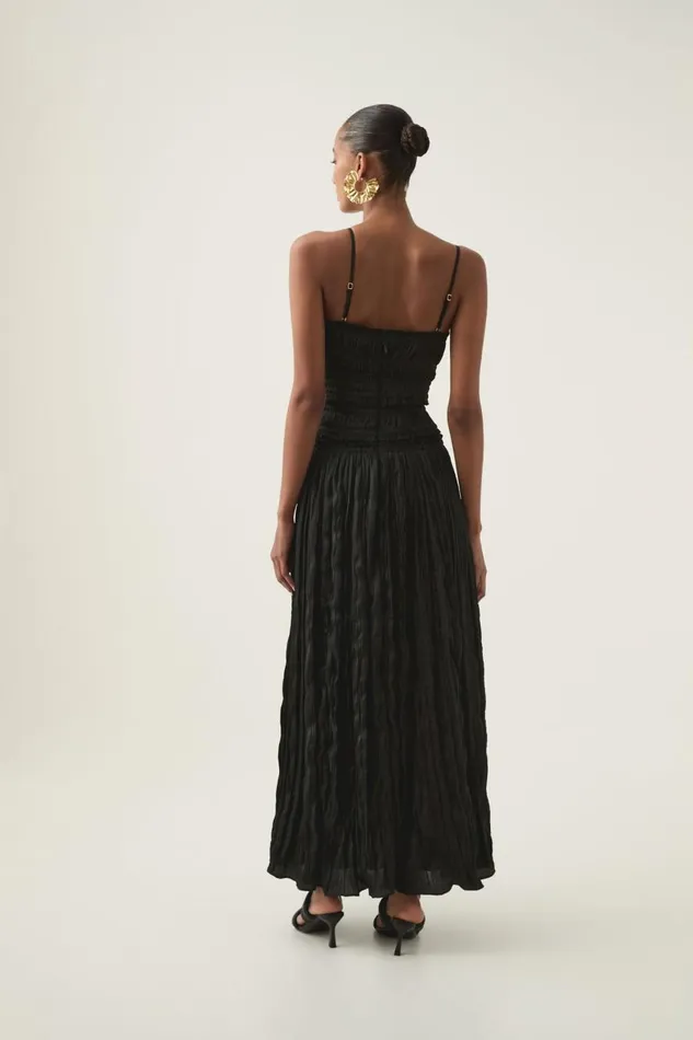 Aje Dresses Dewdrop Layered Satin Gown Black 8211 Women Aje Dresses Dewdrop Layered Satin Gown Black 8211 Women