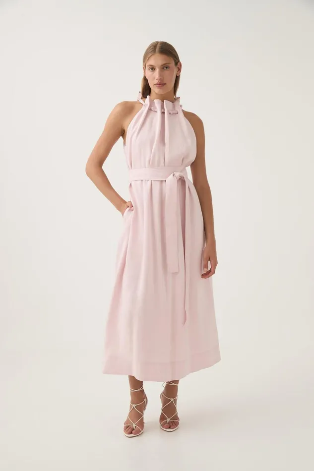 Aje Dresses Mariel Trapeze Midi Dress Soft Pink 8211 Women
