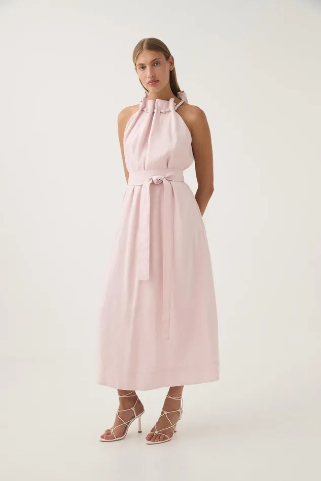 Aje Dresses Mariel Trapeze Midi Dress Soft Pink 8211 Women Aje Dresses Mariel Trapeze Midi Dress Soft Pink 8211 Women